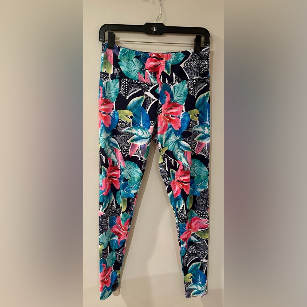5/$25!! Onzie Vibrant Floral Kids Leggings - Pink, Blue, Green
